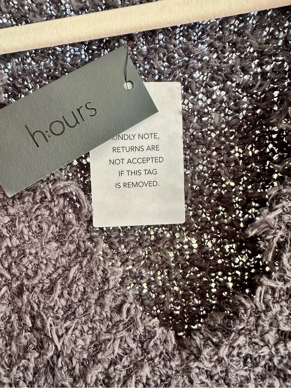 H:ours Textured Gray Helene Sweater Size M